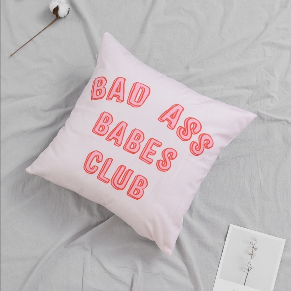 🆕Girls boss bad ass babe club  pillow cover decor